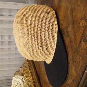 Helen Kaminski Tan and Black Woven Hat